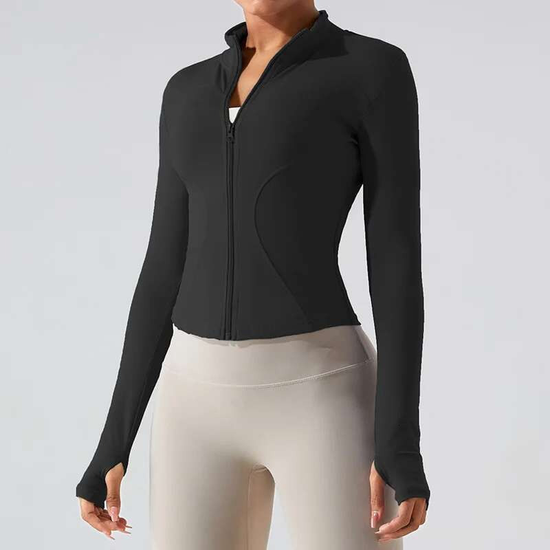 Zipper Long Sleeve Sports Women Fiess Yoga Shirt Gym Top Activewear Running Coats Push Up Workout Clothes Woman Jacket