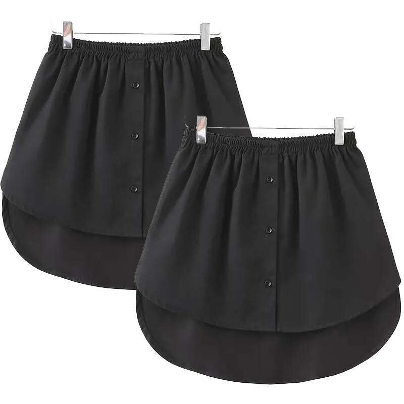 New Style Butt-Covering Curtain Stripe Short Inner Layer Stacked Wear Base Sweatshirt Magic Fake Hem Waist-Cinching Half Skirt Fashionable