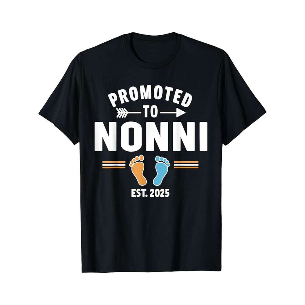 Designer T shirt Promoted To Nonni 2025 Nonni Est 2025 - 220g T shits