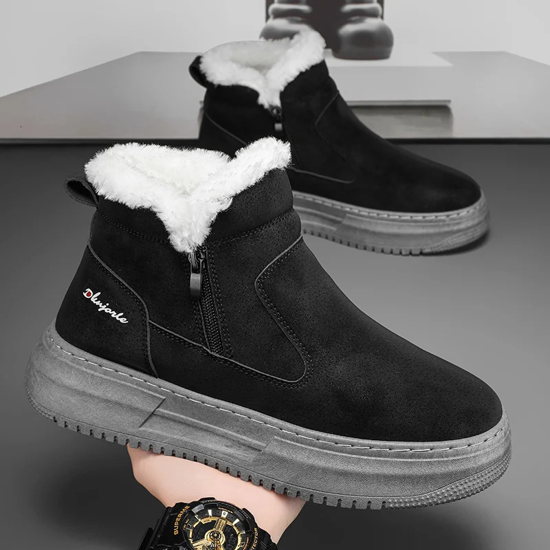 Winter High Top Keep Warm Shoes Good Quality Waterproof Upper Plush Shoes Anti Slip Cotton Snow Boots Unisex Shoes 251107