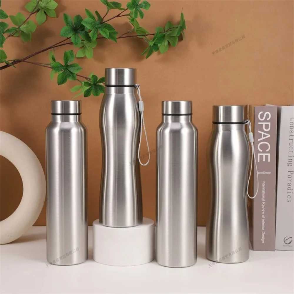 Fashionable cup 1/2/3Pcs 1000ml Stainless Steel Sport Water Bottles Single-layer Rugged Water Cup Metal Flask Drinkware for Camping Sports Gym Y251110