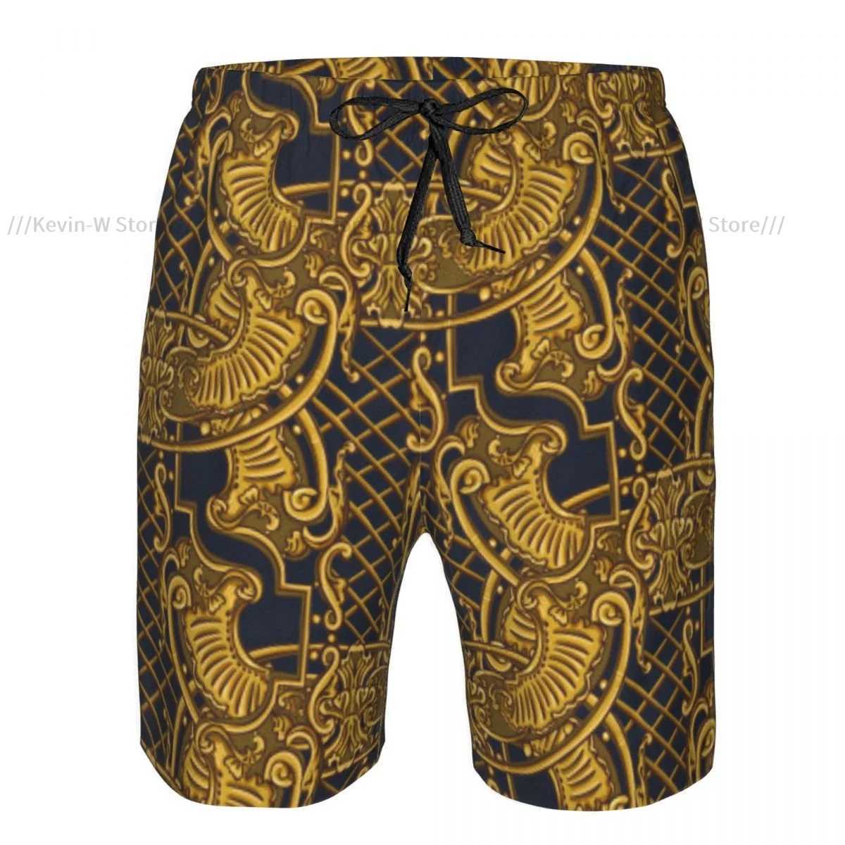 Summer Mens Swimsuit Shorts Baroque Pattern Beach Wear Swimsuit Mens Swimsuit X250410