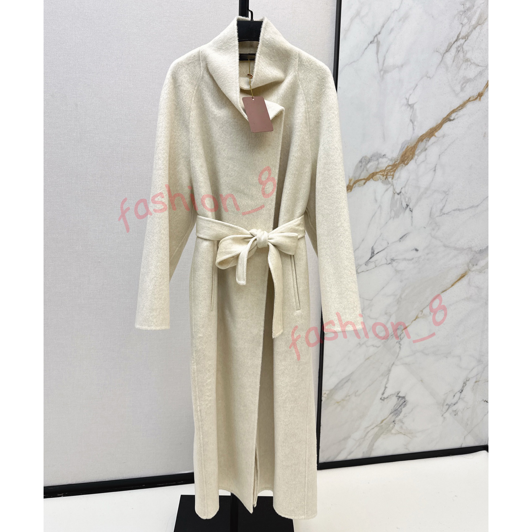 Designer Women's Wool & Blends jacket 25 Autumn Winter New Wool Coat for Women Loose Mid-Length Large Lapel Jacket