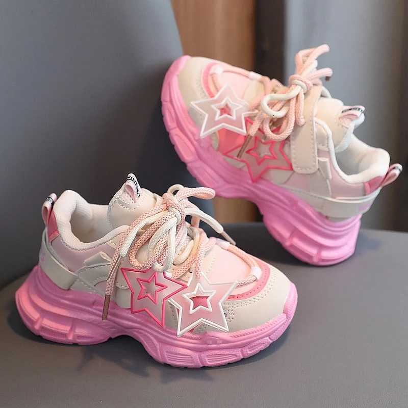 Fashion Children Sneakers Soft Sole Breathable PU Rubber Anti Skid Casual Sport Shoes for Girls Boys Toddler Walking Running W251110