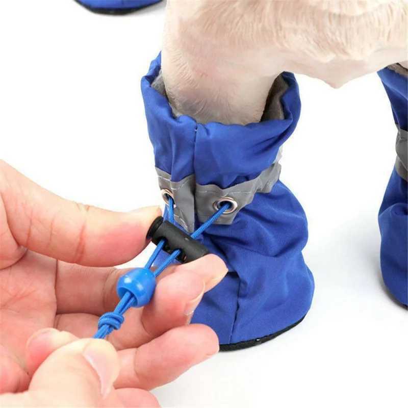 4 pieces/set of small mid-range dog weather resistant dog shoes snowshoes anti slip dog shoes T2504010