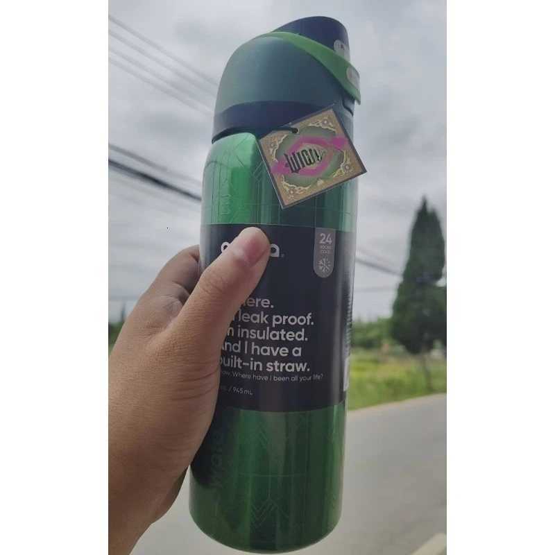 Fashionable cup 2-in-1 Flip Lid 32oz Stainless Steel Vacuum Insated Water Bottle Leakproof Travel g with Straw for Gym Hiking Y251111