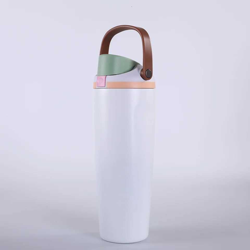 Fashionable cup Handheld fruit cup 30oz large capacity dual drink sports kettle 304 stainless steel insated cup wholes Y251110