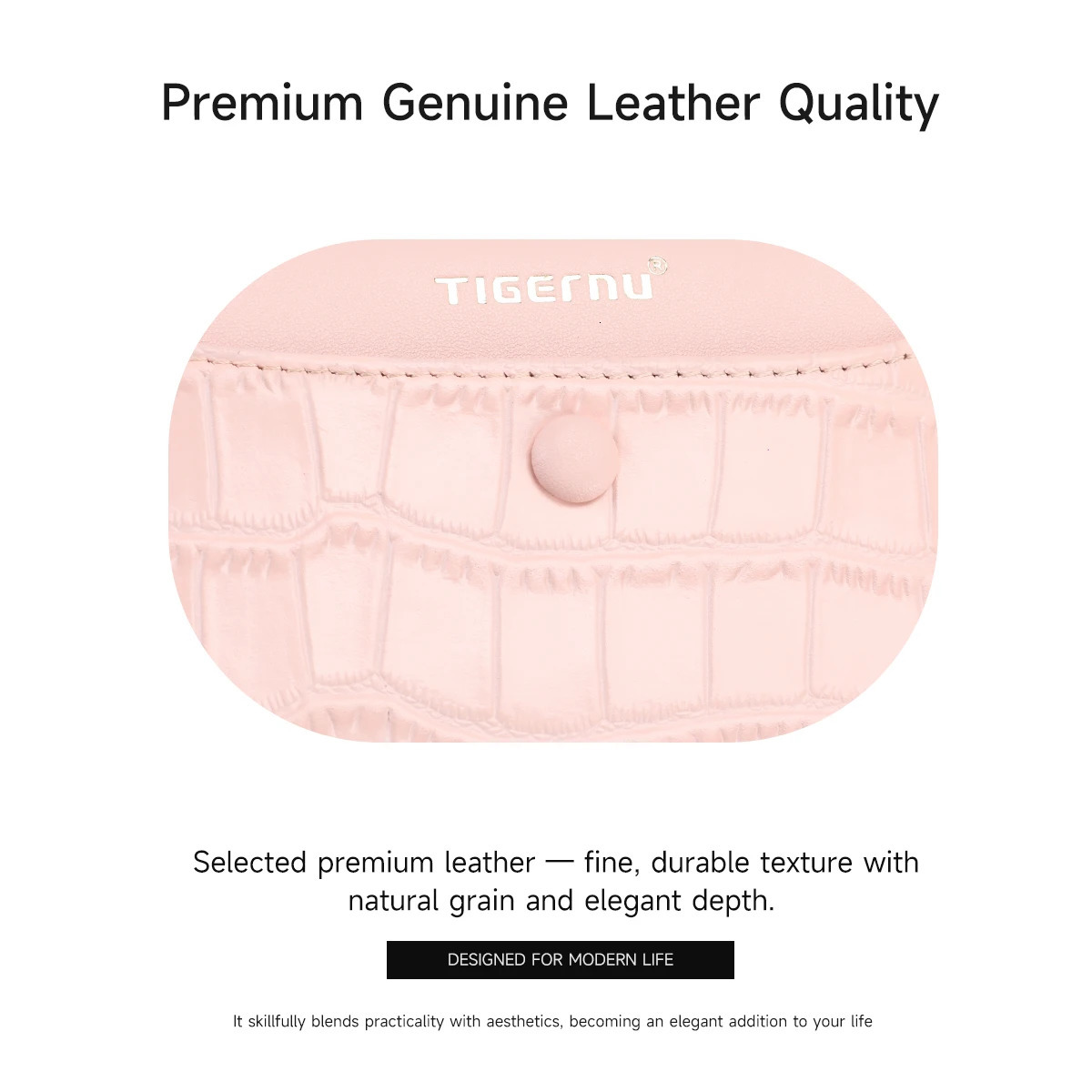 Tigernu Womans Wallets Pink Card Wallet Purses For Woman Genuine Leather Coin Purses Light Women Card Holders Female Card Bags R251110