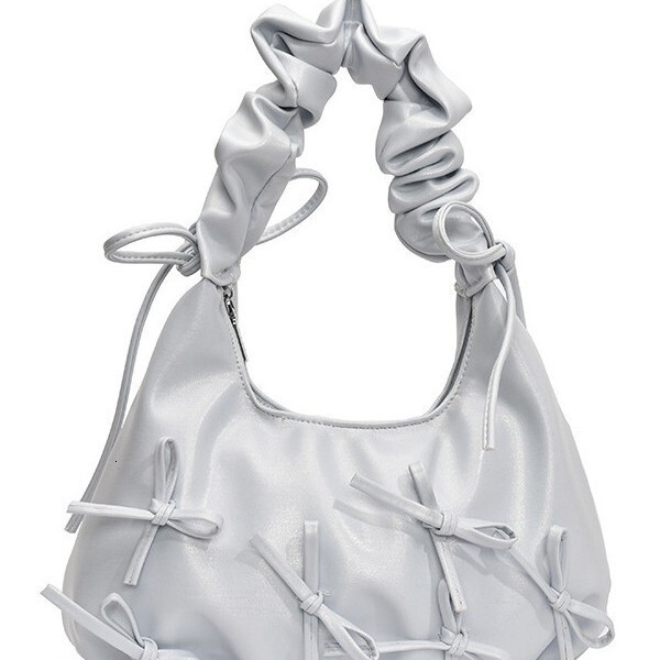 designer bag Bow underarm for women versatile casual commuting niche pleated design cloud dumpling bag handbag