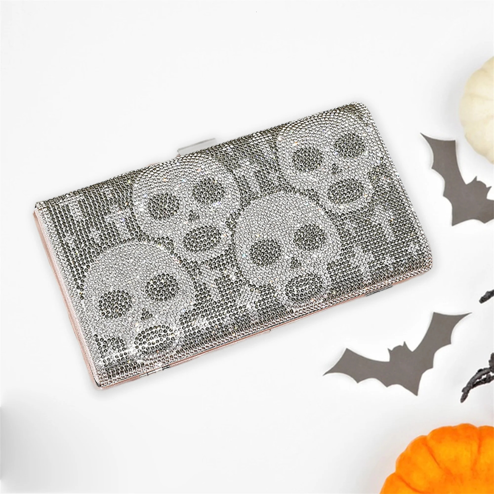 Elegant Crystal Embellished Evening Clutch Bag with Detachable Chain Strap for Prom Wedding Party Night Out Cocktail 251107