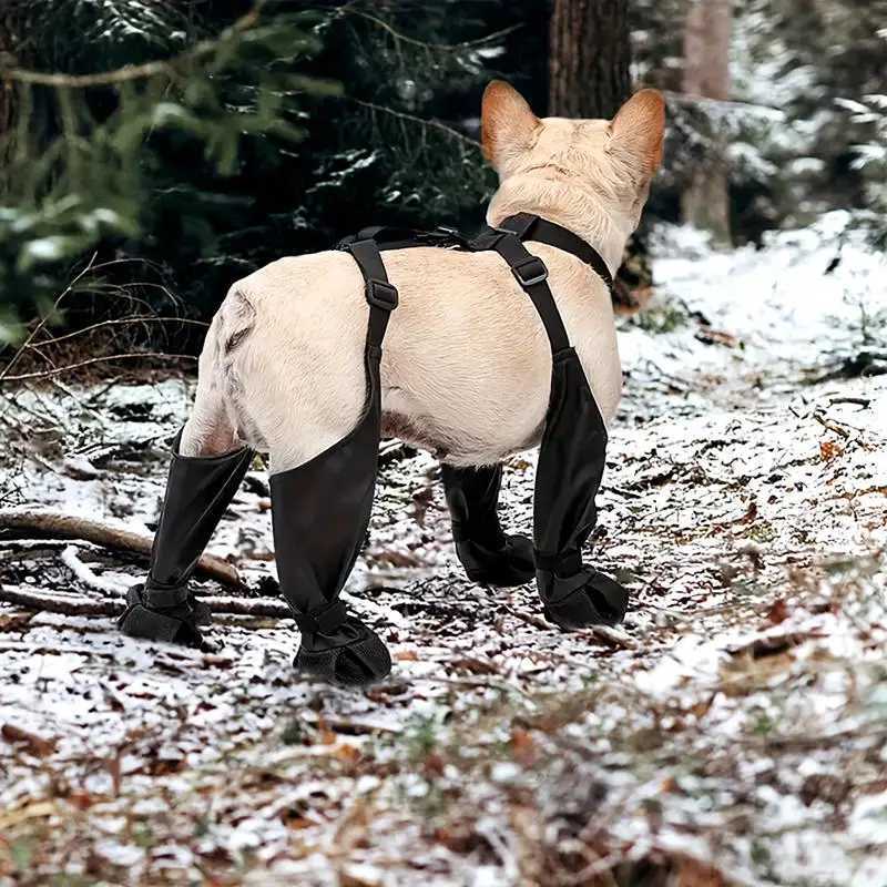 New Arrival Pet Dog Shoes Waterproof Adjustable Dog Boots Rainy Pet Breathable Shoes Outdoor Walking Soft French Bulldog Claw Protection Z250410