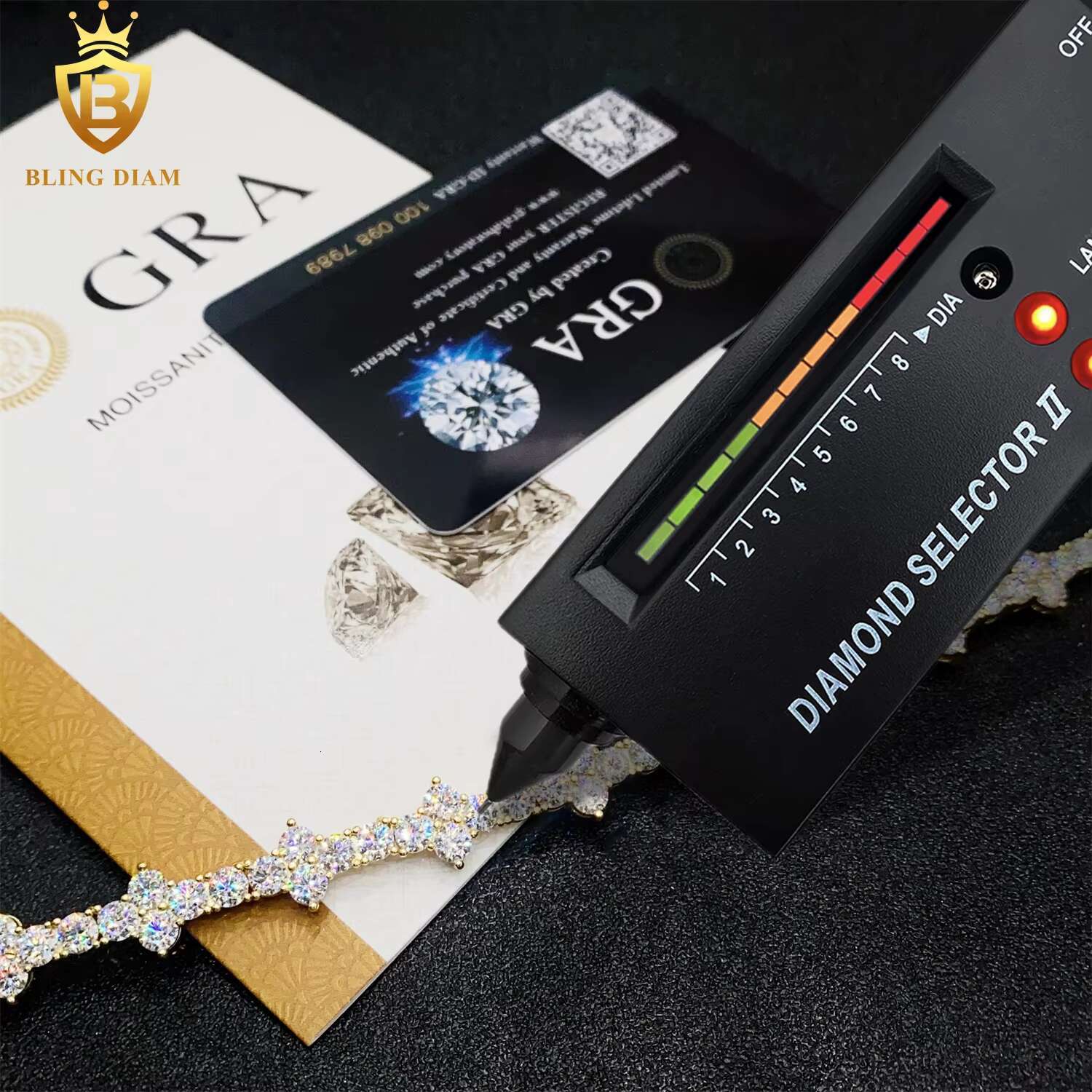 Hot Sale 4mm VVS Moissanite Tennis Chain Cross Shape 925 Sterling Silver Iced Out Fine Jewelry for Women