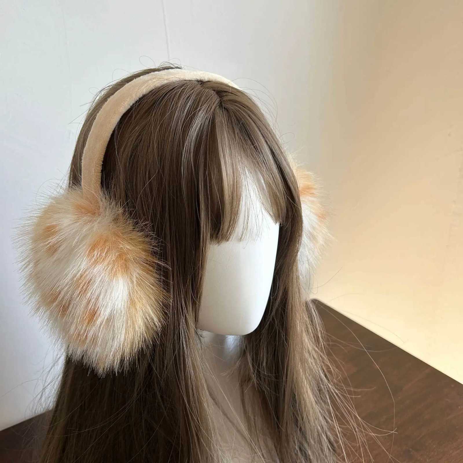 Y2k Leopard Faux Fur Earmuffs Folded Winter Warm Thicken Anti-freeze Ear Muffs Women Outdoor Cold Protection Ear-Muffs Ear Cover W251110