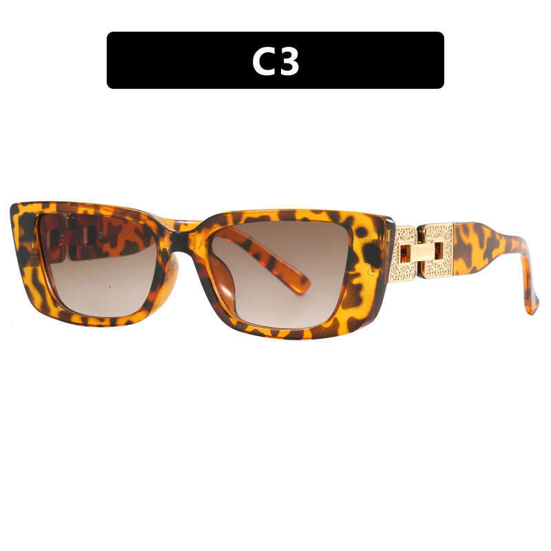 Cat Eye Narrow Chain Sunglasses European and American Fashion Small Frame Street Style Women's Sun glasses Trendy