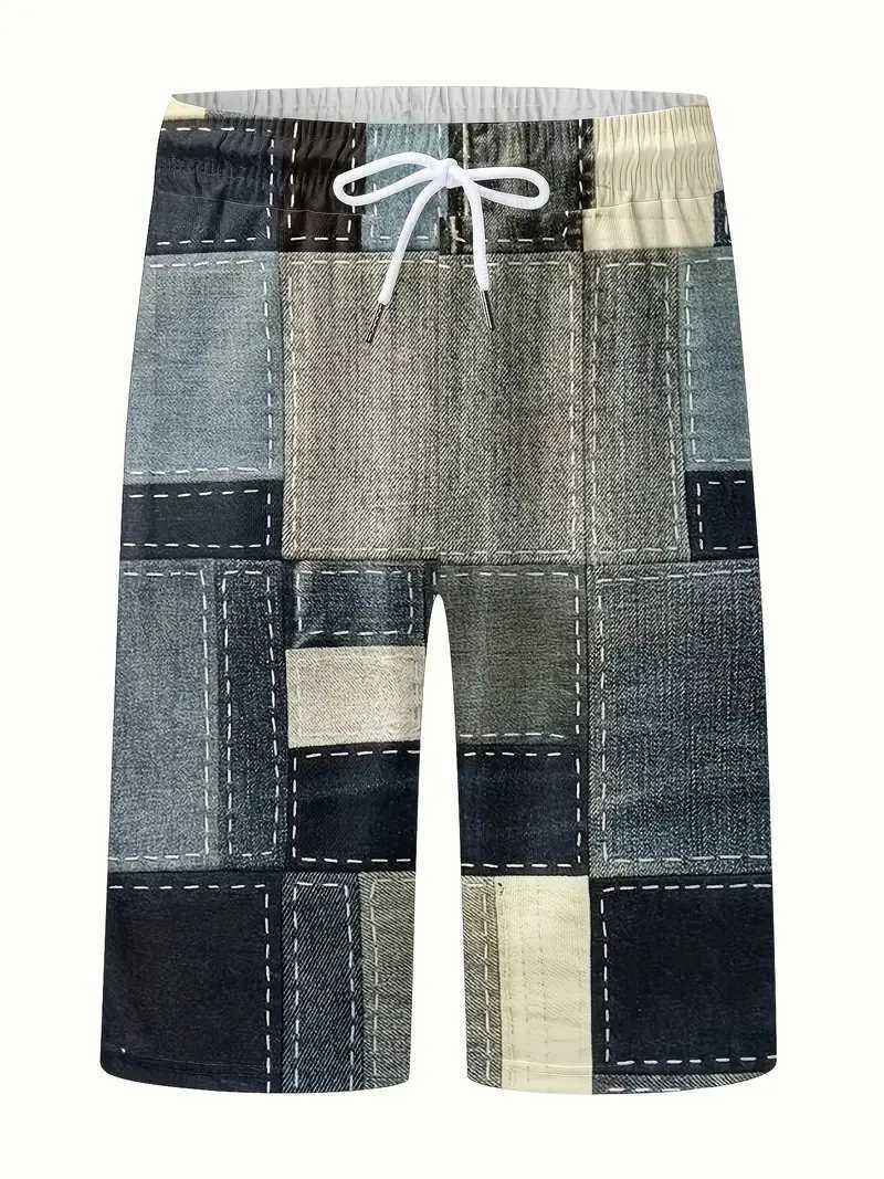 Mens beach shorts fabric mesh 3D printed shorts mens summer breathable shorts fitness street shorts mens Ropa Hombre X250410