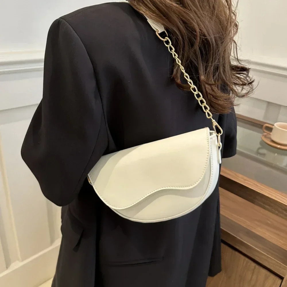 Fashion High Quality Lady Handbags PU Leather Womens Shoulder Bag Vintage Solid Color Flap Womens Bag Small Crossbody Bags R251110