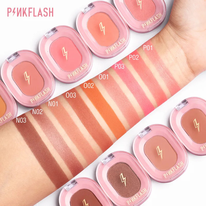Pinkflash makeup powder blusher matte tanning lasting contour beauty peach pink Korean 250325