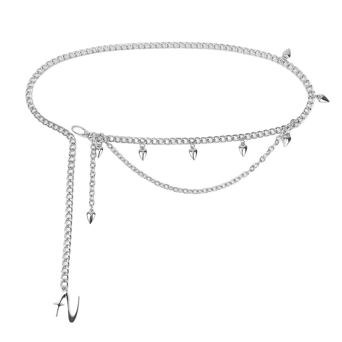 Metallic mti layer edge waist chain wens fashion dress inlaid with warm chain wens accessories X250410