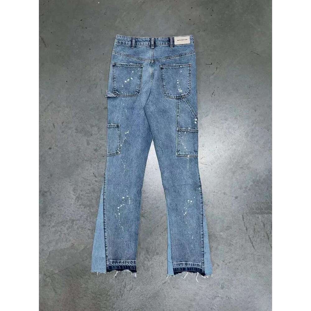 Punk High Street Raw Edge Micro-Trumpet Skinny Jeans Men Y2k Pants 2024 New Biker Rock Style Low-Rise Stretch Or Length Pants