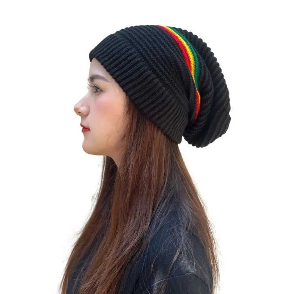Beanies Pullover Weaving Reggae Hat Striped Color Hip Hop Hat Jamaica Knitted Hat Warm Casual Wear Skull Caps Reggae LoverXJ251110