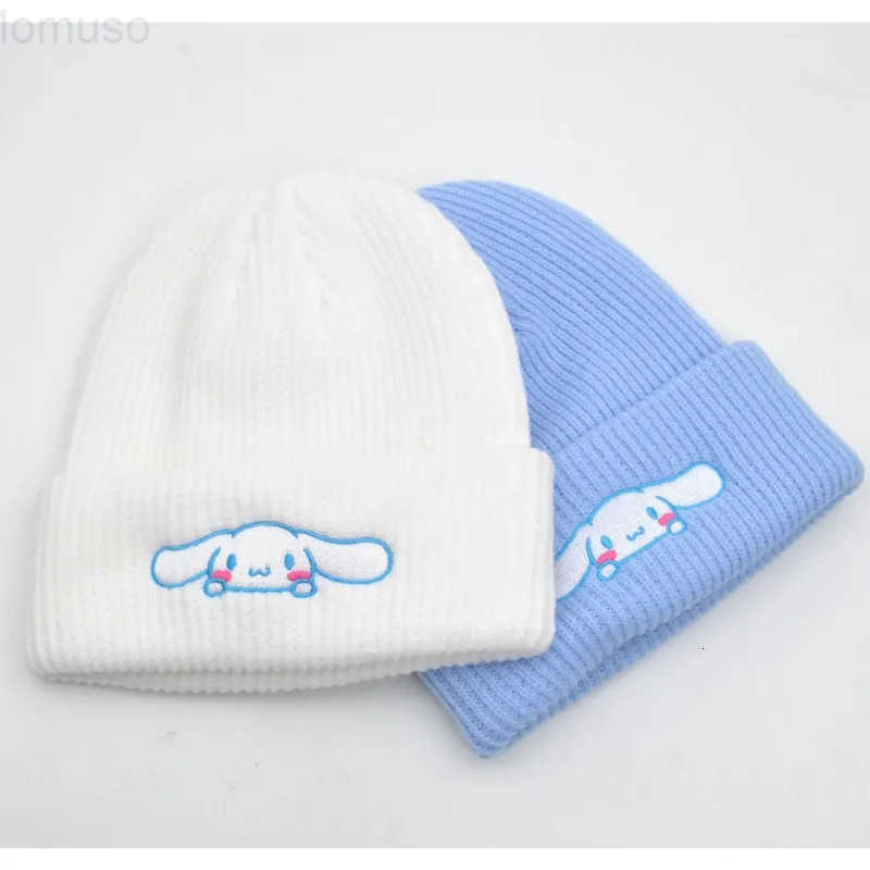 Sanrio Kuromi Hello Kitty Winter Hat Melody Cinnamoroll Pochacco Japanese Beanie Outdoor Warm Knit Women Vintage Female Gift H251110