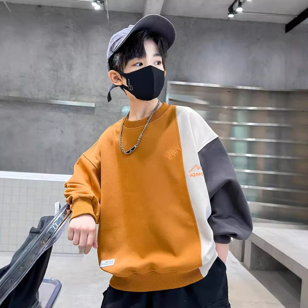 GS- Ddmyshoesvip Boys Big Explosive Street Korean Version Hoodie Autumn Styles New Children S Clothing Spring Top Trendy And Western Style