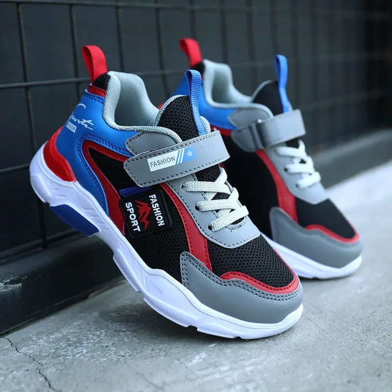 Fashionable Four Seasons Childrens Sports Shoes Boys Running Leisure Breathable Outdoor Childrens Leisure Shoes Lightweight Sports Shoes 250403