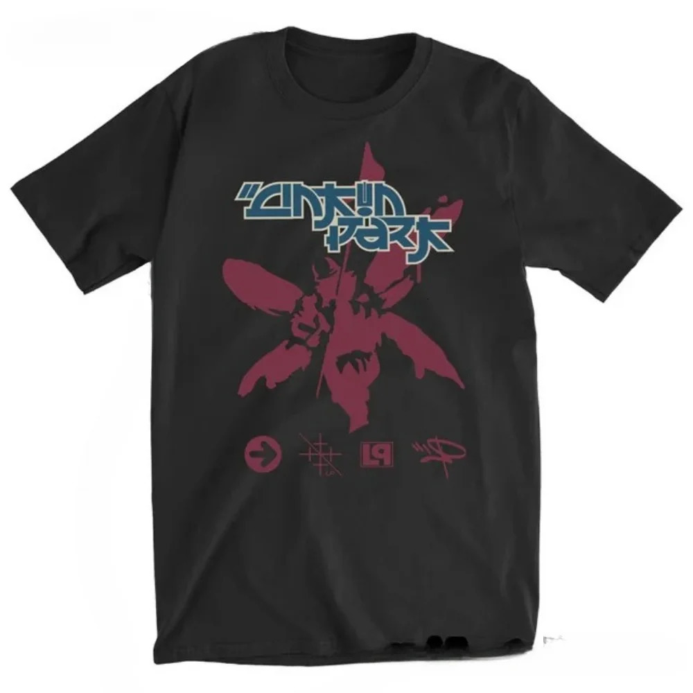 Streetwear Mens Linkin Park Cotton Rock Band T Shirts Summer Trendy Short Skin-friendly Casual Top Male Tee Oversized Unisex 250410
