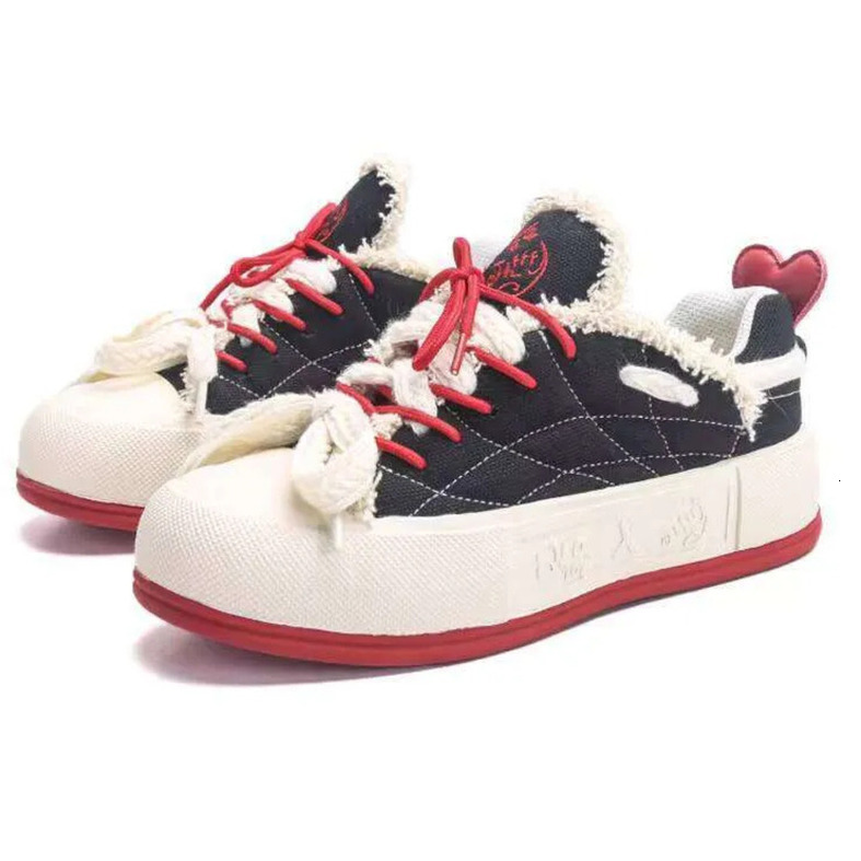 Jifffly x Qingwantian Q.VONTON Women's Versatile White Shoes Thick - Sole Height - Increasing Casual Sports Sneakers