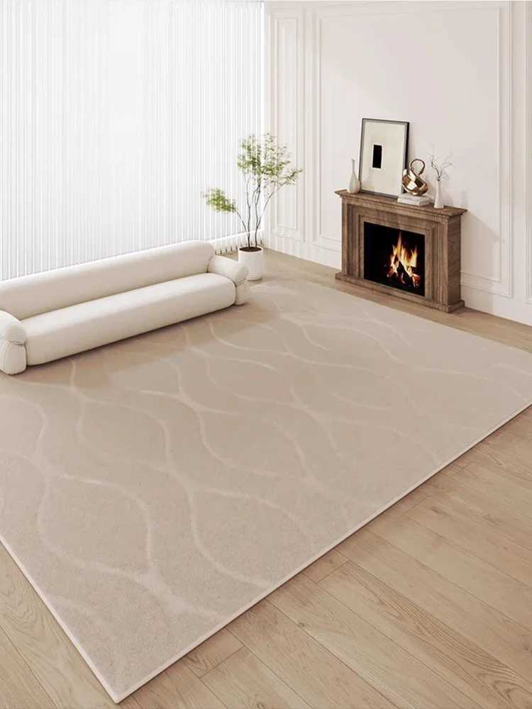 Luxurious Cream Carpet Room Carpet Modern Home Decorartion Aesthetic Rug Cozy Soft Bedroom Bedside Rug Y251110