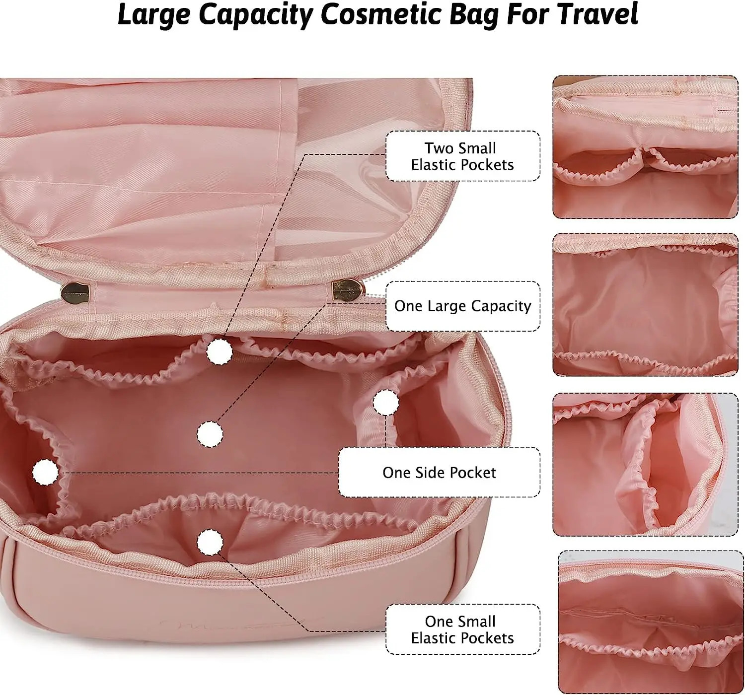 Large Capacity Cosmetic Travel Bag Womens Makeup Travel Bag Portable Leather Cosmetics Bag Makeup Storage Bags with Handle 251110
