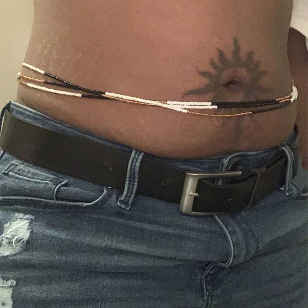 Colorful elastic waist and abdomen chain African belly chain waist bead body chain warm girls body summer bohemian jewelry accessories X250410