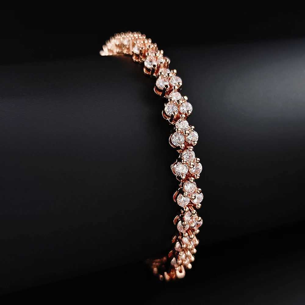 Luxury Roma 18cm Rose Gold Silver Color Bracelet Bangle for Women Wedding Gift Jewelry Wholesale on Hand Love S5457T251110