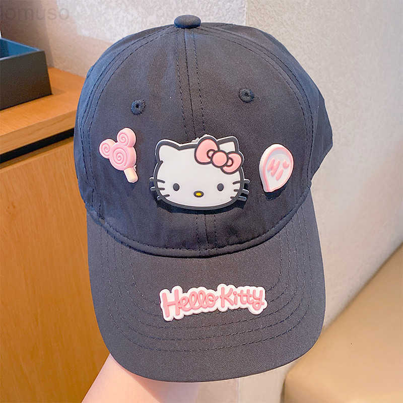 Sanrio Childrens Hello Kitty Baseball Cap Spring Summer 3D Cartoon Wide Brim Kids Sun Hat H251110