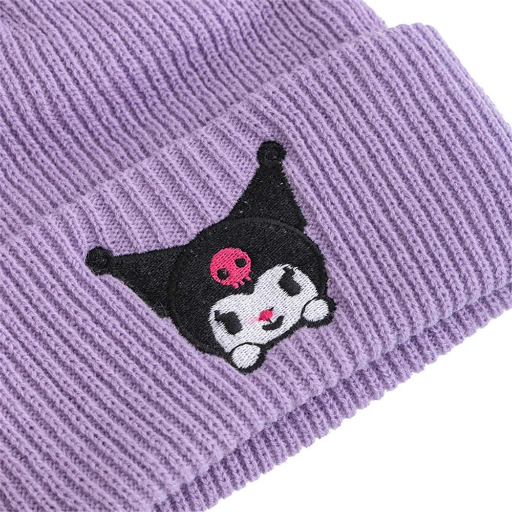 Sanrio Hot Sale Saniro Hello Kitty Beanie Hat Women Cute Cartoon Cinnamoroll Melody Kuromi Winter Knitted Cap H251110