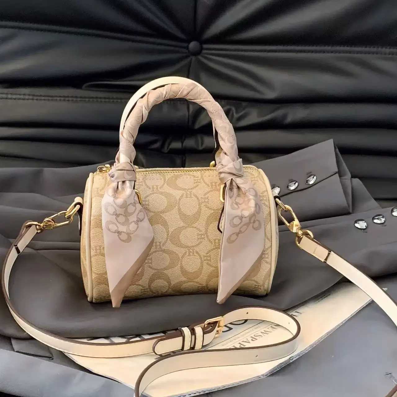 Gutite 2025 Summer New Broadcast Boston Trendy Printed High-End Handheld Single Shoulder Slant Cross Womens Bag K251110