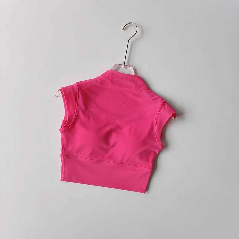 Sexy mesh sports vest yoga set womens running top shirt quick drying fixed chest pad training Pilates body set summerXJ250410