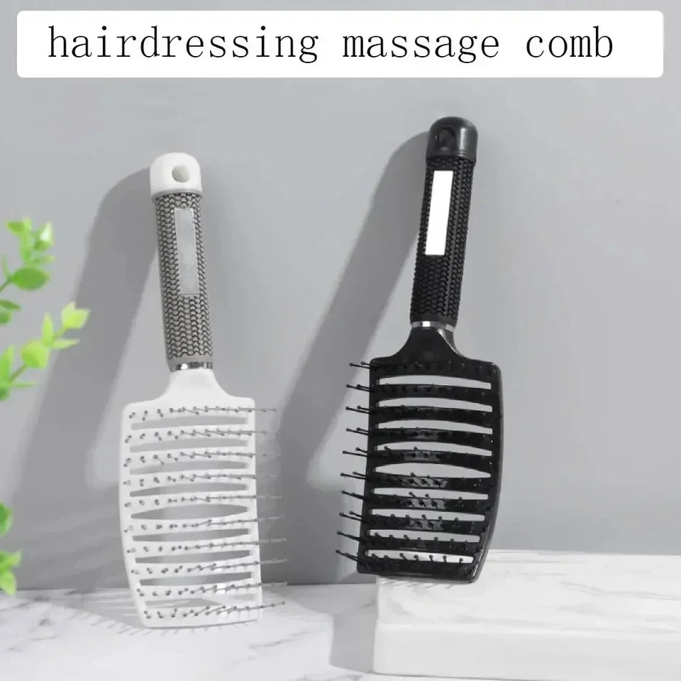 Curved Vented Professional Detangling Comb Portable Home Massage Hair Brush Styling Tools Fast Drying Barber Hairdressing Salon 251107