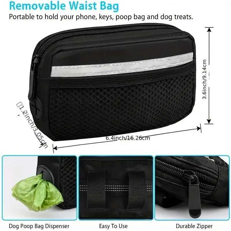 Adjustable Hands-Free Dog Running Leash with Double Handles and Elastic Retractable Rope for Large and Medium Dogs - Perfect for J251110