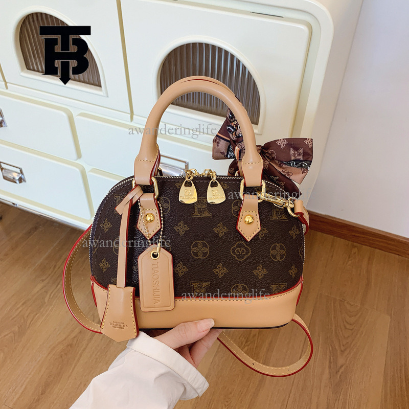 TB BHULAMTE Designer New Women's Shell Bag European And American Elegant Luxury Handbag Versatile High End Old Flower Weaving Single Shoulder Cro