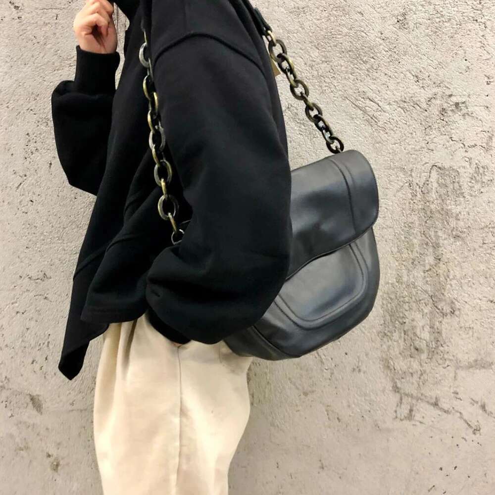 Trendy Genuine Leather Crossbody Bag Tote Big Capacity Chain Messenger Shoulder For Women Casual Soft Fashion Women's Bags