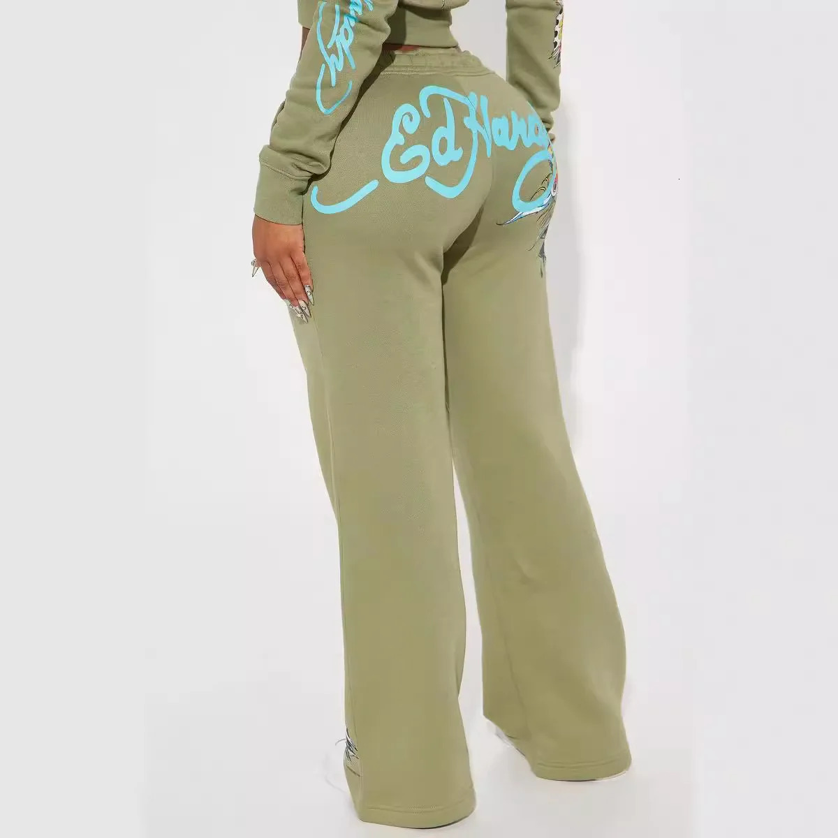 Fashionable Womens Sweatshirt Suit Cross-Border European American Style Printed Positional Skirt Set two piece sets 250409