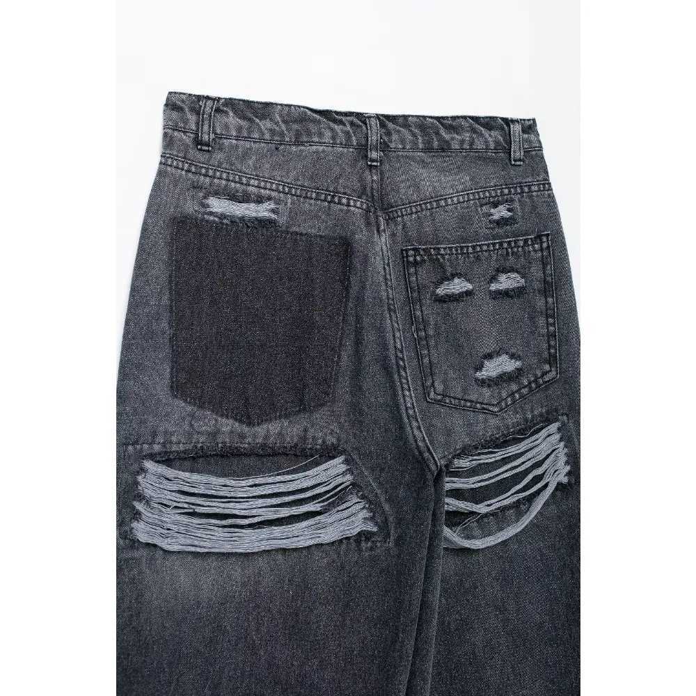 New Woman Trousers Solid Loose Zipper Fly Female Long Straight Pants Commute Lady Wild Street Womens Wide Leg Pant C251110