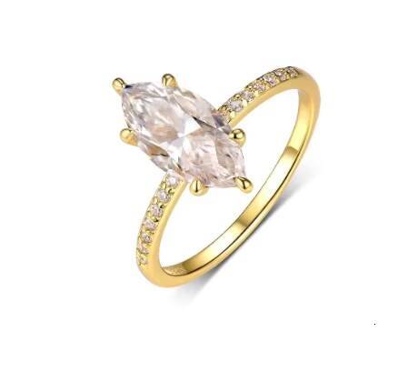 S925 Silver Moissanite Ring Is a Hot Sale on the Independent Website Its a Simple and Classic Moissanite Ring