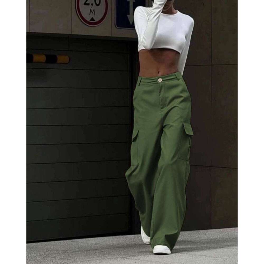 2024 autumn winter new European and American commuting high waisted work casual versatile pants for women