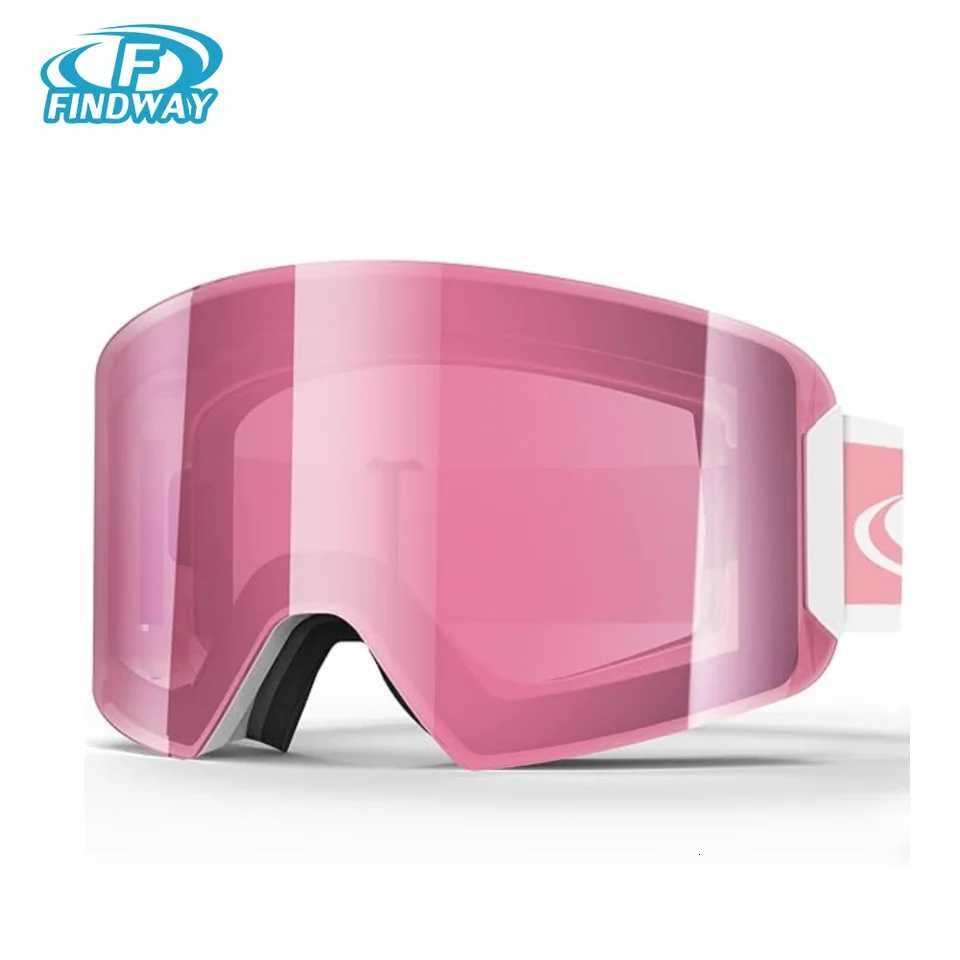 Findway Adults Ski GoggLEs UV400 PROtection Anti-fog Snowboard GoggLEs Outdoor for Men Women K251110