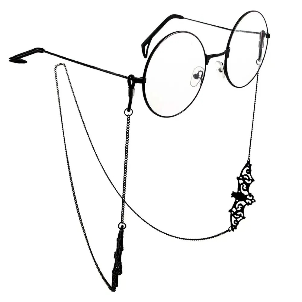 75CM Retro Hollow Black Bat Metal Glasses Chain Sunglasses Reading Face Mask Tether Anti Loss 250410