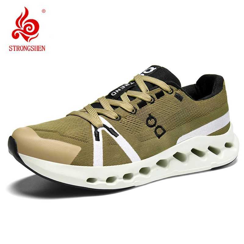 STRONGSHEN Men Sports Shoes Luxury Casual Sneakers Mesh Running Shoes Lightweight Platform Fashion Basketball Walking ShoesC250410