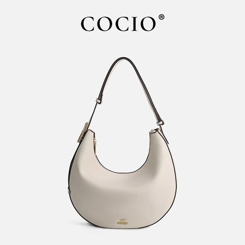 COCIO2025 Designer Luxury Leather Tote Bag with Shoulder Strap for Women