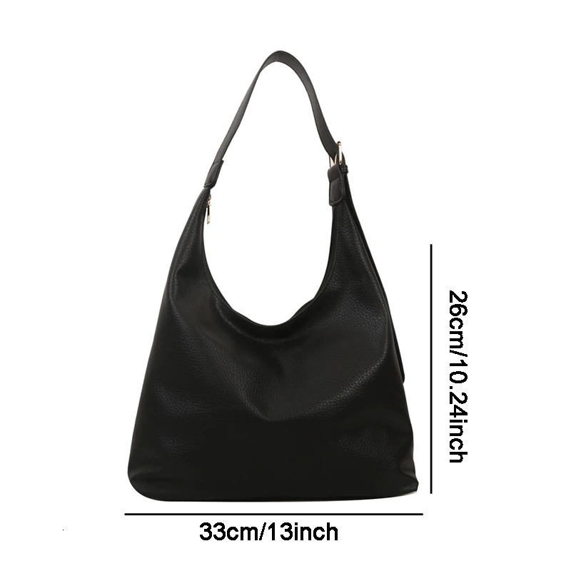 Womens soft PU leather shoulder bag large capacity fashionable clown garbage adjustable strap lower arm handbag 250401